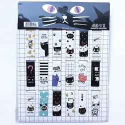 18PCS/set Colorful Cats kawaii Flowers Magnetic Bookmarks Stars Cartoon Animal Sakura Daily Magnet Book Mark for Children Kids
