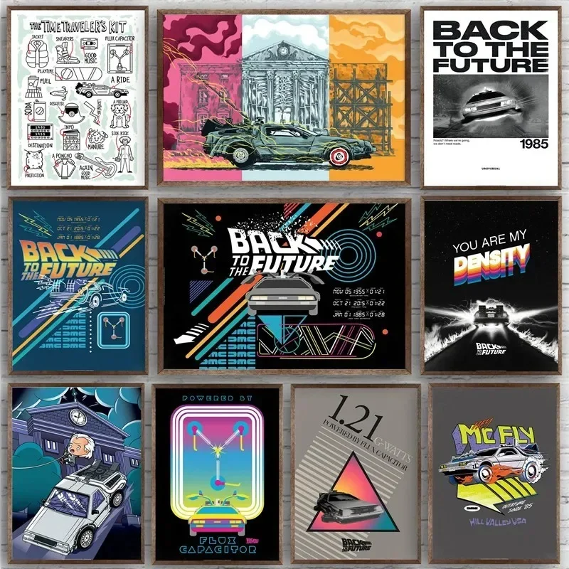 Canvas  Classic Movie Posters Back To The Future DIY Room Bar Cafe Decor Gift Art Wall s Home Poster Decoration