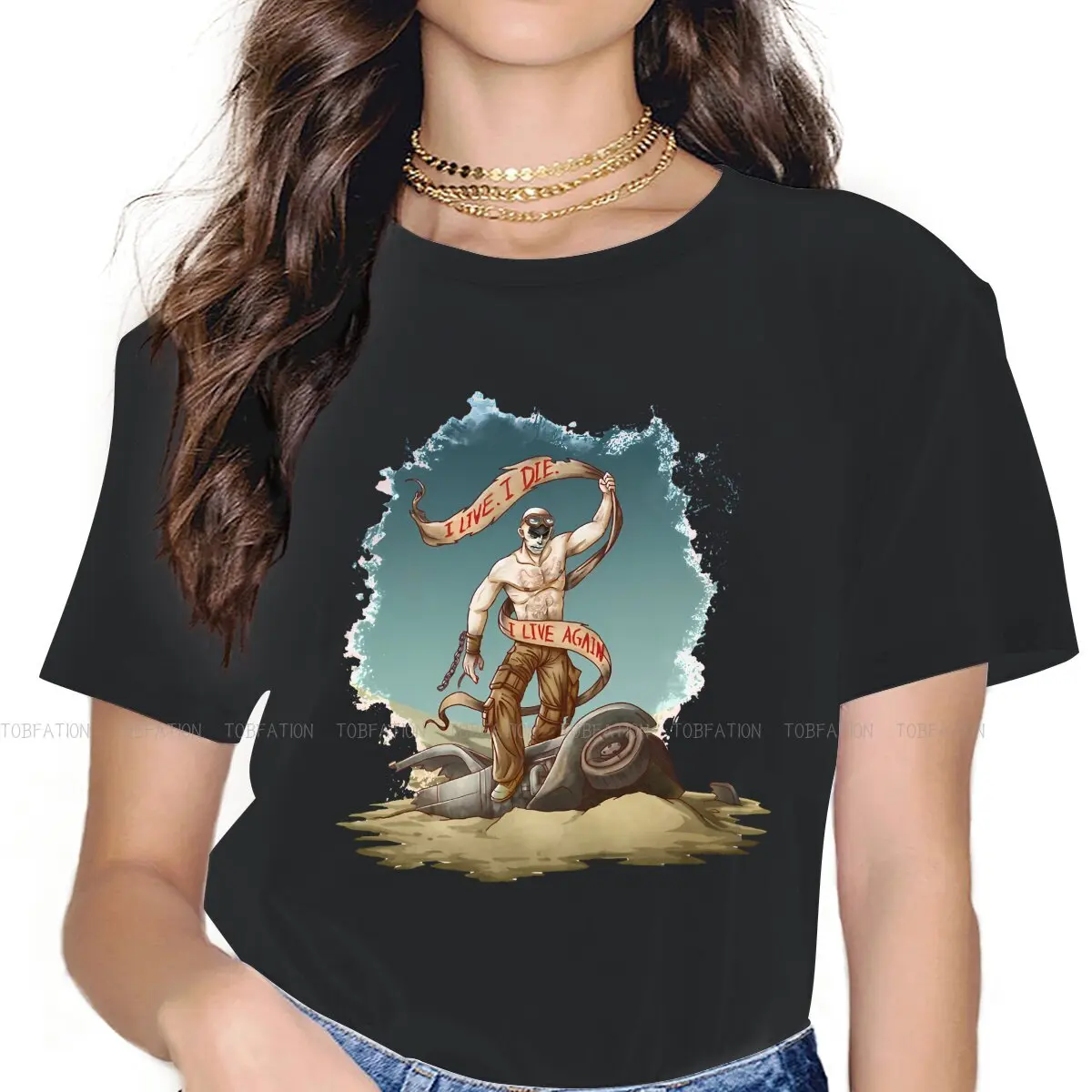 T-shirt graphique Hip Hop à manches courtes, T-shirt unique pour fille, Mad Max Film, Qualité supérieure, Témoin