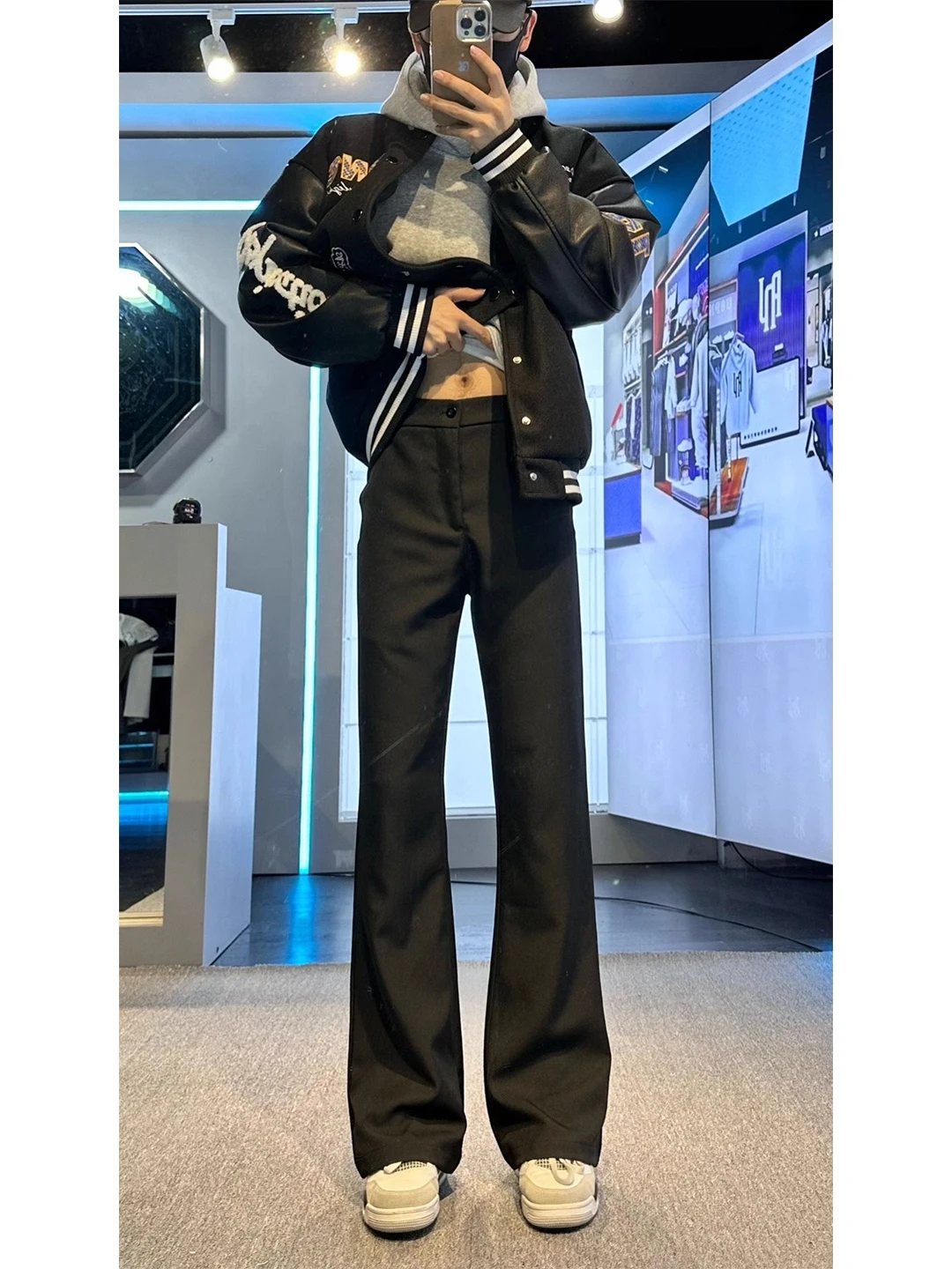 

Мужские повседневные брюки Bla Thiened Fce Lined с прямым кроем и расклешенными штанинами, длинные, зимние, комфортные, струящиеся