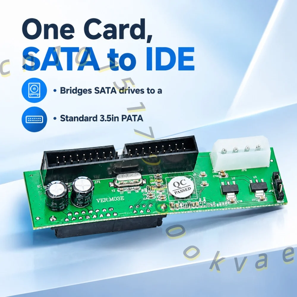 SATA to IDE 40 Pin Adapter Card 2.5 3.5 SATA HDD DVD to 3.5 IDE PATA Converter JM20330 Chip 150MB/s Support 2TB for Old PC
