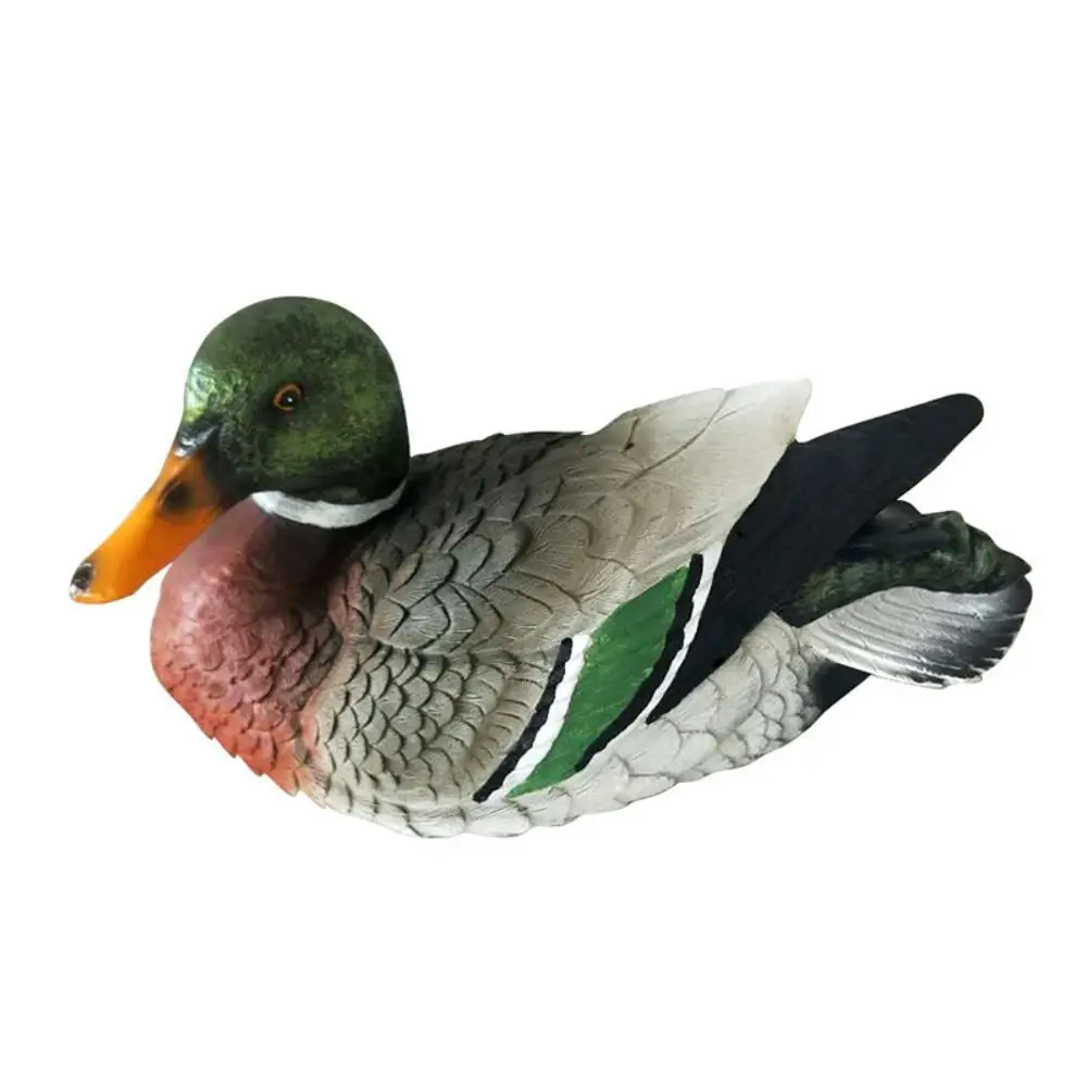 

Realistic Artificial Mandarin Duck Statue Floating Weatherproof Resin Swan Statues Not Fade Cute Floating Duck Statue