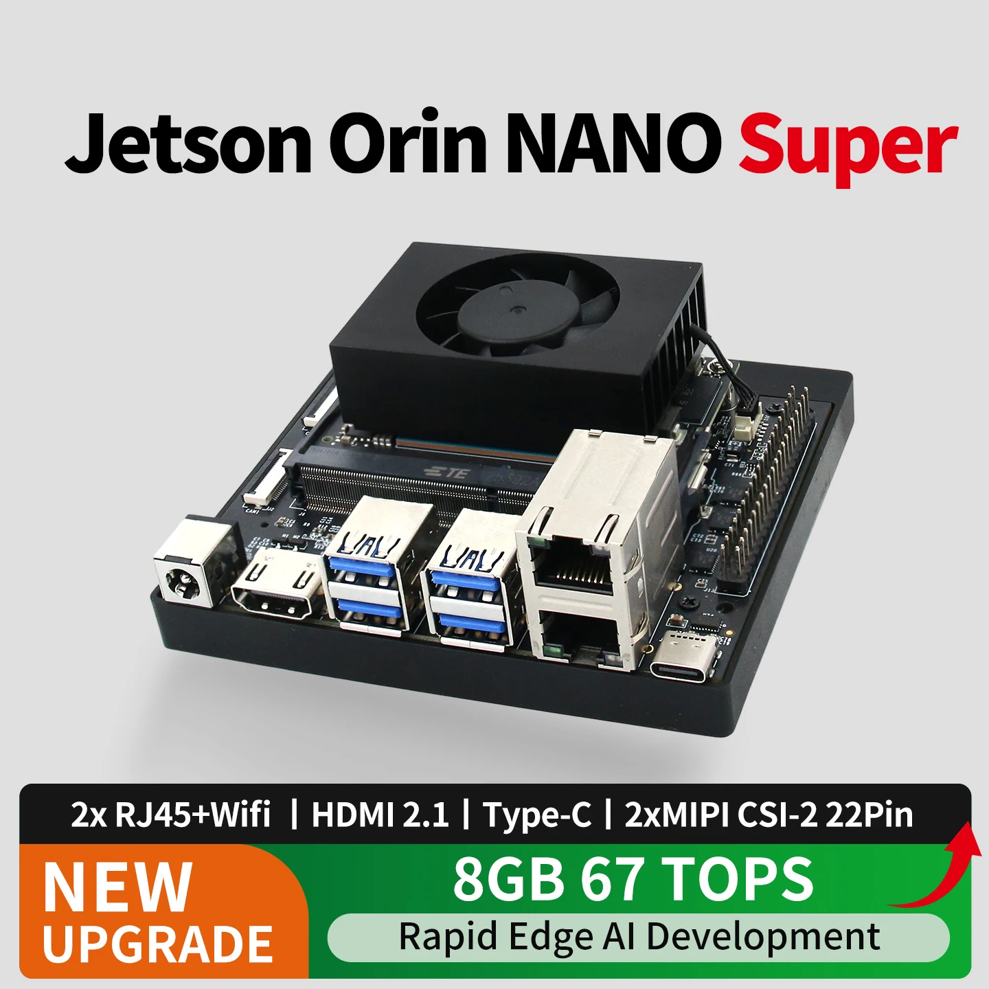 NVIDIA Jetson Orin Nano Super Development Board Dual Gigabit Ethernet 4G Development Kit AI Artificial Intelligence
