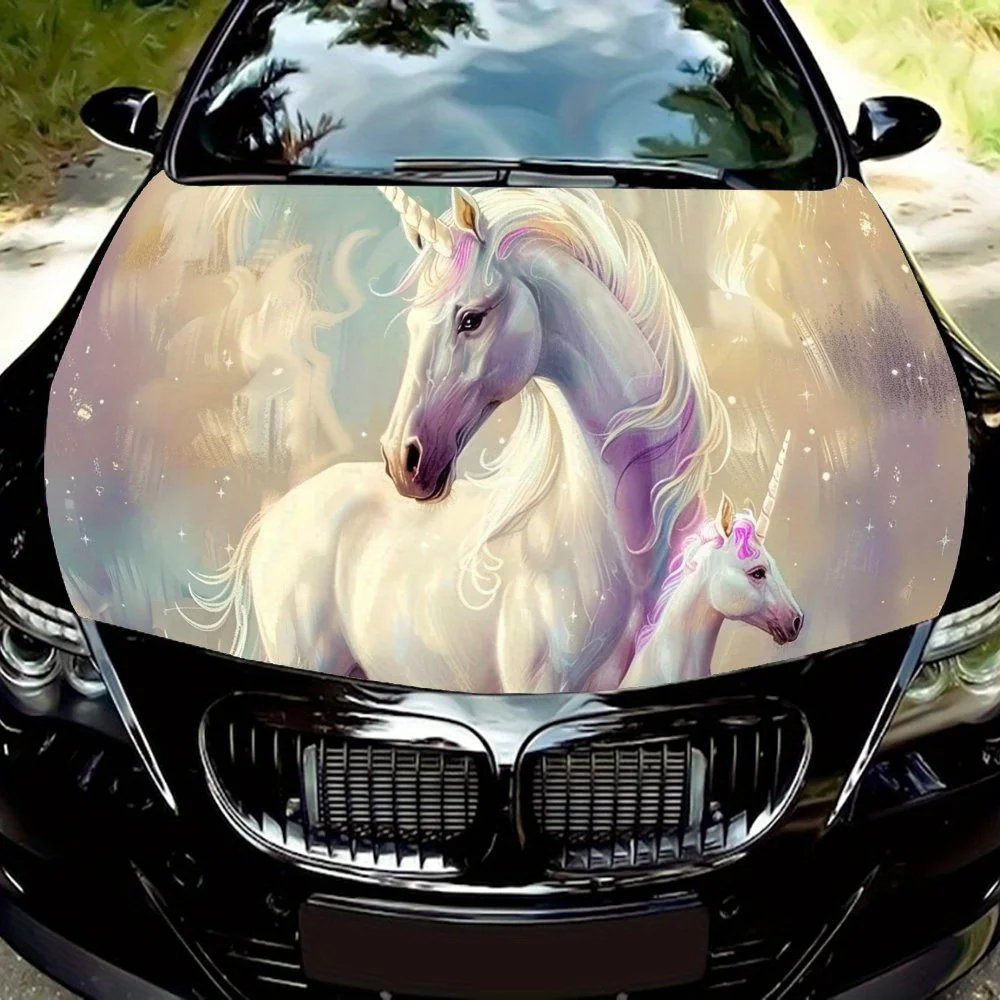 

Dreamy Unicorn PVC Engine Hood Stickers Suitable for Cars and SUVs - Durable, Stylish Automotive Accessories That Are Easy To Ap