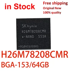 (1 pcs)100% Original New H26M78208CMR 64GB BGA153 H26M78208 E-NAND EMMC Memory IC chip