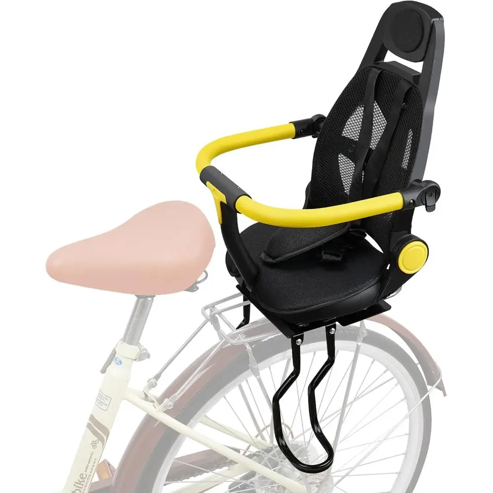 

Adjustable Comfort Child Bike Seat, Rotatable & Foldable Rear Bicycle Seat with Thick Backrest for Most Bikes