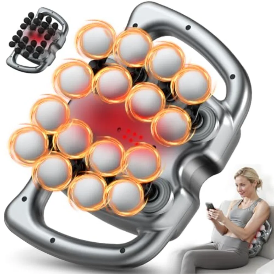 

Массажный пистолет Upgrade 24 в 1 с 16 насадками, ручной массажер для глубоких тканей тела с 9 режимами и 30 уровнями интенсивности, для снятия мышечной боли, перкуссионный массажер