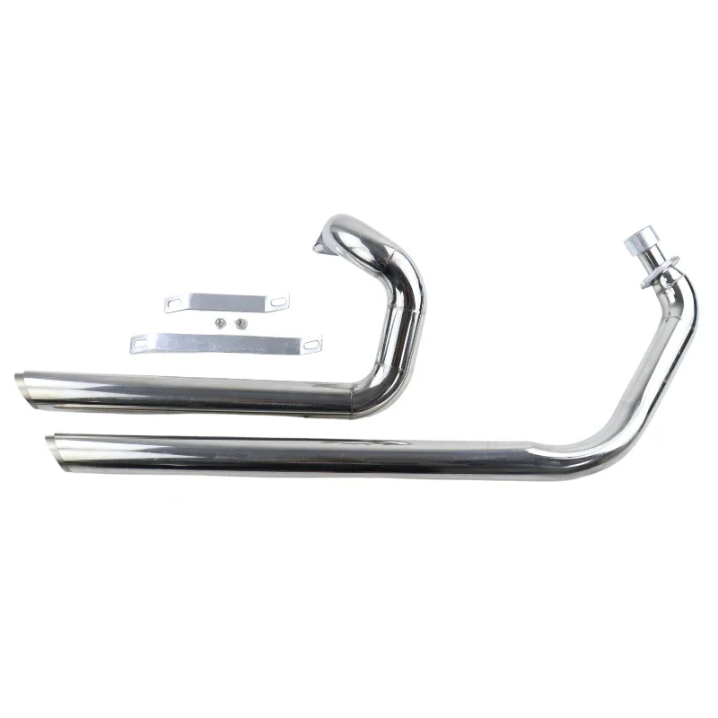 Motorcycle For Yamaha Virago XV 535 XV 400 Exhaust Pipe Chrome Drag Pipes Full Muffler System Silencers XV535 XV400