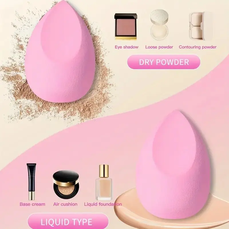 4-częściowy zestaw gąbek do makijażu Premium - bez lateksu gąbka kosmetyczna do mieszania podkładu, w dotyku i aplikacji makijażu