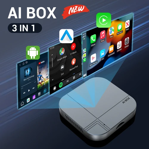 Imagen 2 del producto Kowankit 2026 Android 12, Caja Inalámbrica Carplay con Android Auto 3 en 1, TV Box 4+32G Wifi6 BT, Plug & Play, Compatible con Autos desde 2016
