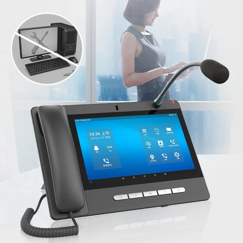 Android two-way visual terminal caller for parking lot one-click alarm