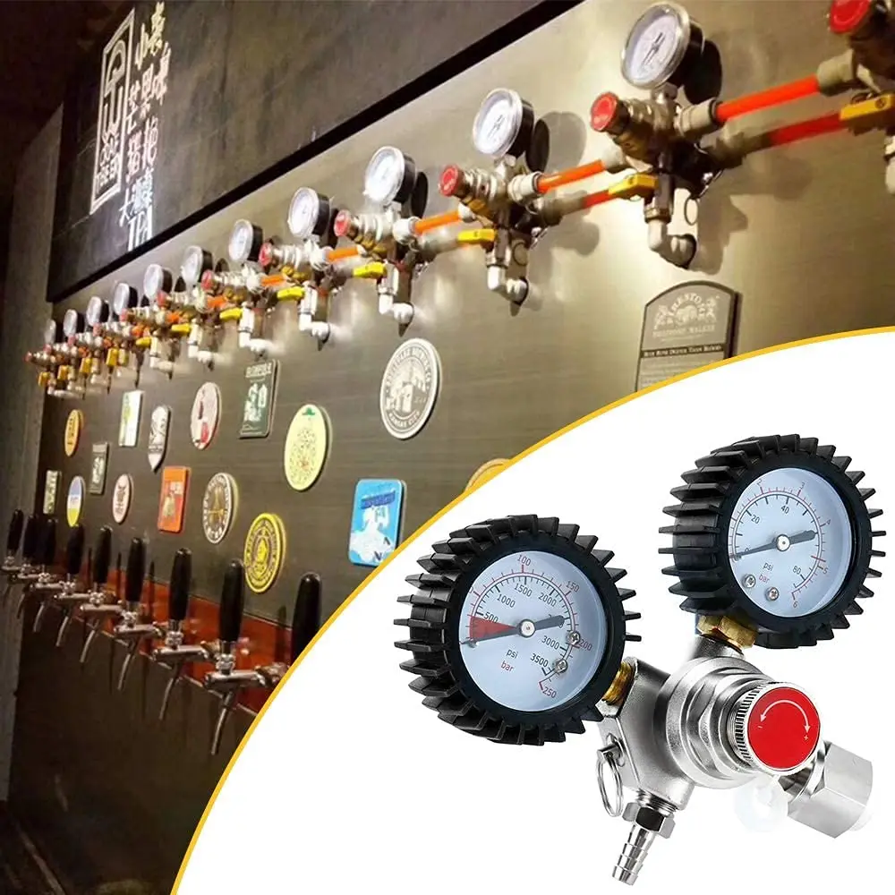 

Pressure Regulator CO2, Carbon Dioxide Pressure Regulator For Dispensers Drinks Beer From Barrel Beer Brewing, Beer Dispenser