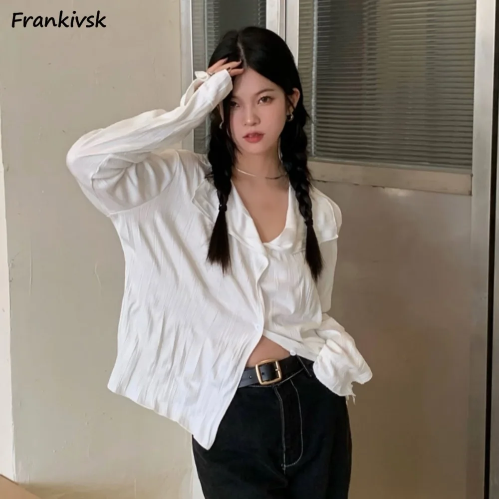 

Women's Shirts Skin-friendly Slouchy Casual Spring Loose Graceful French Style Basic Slim Fashion Shopper Comfortable Young Tops