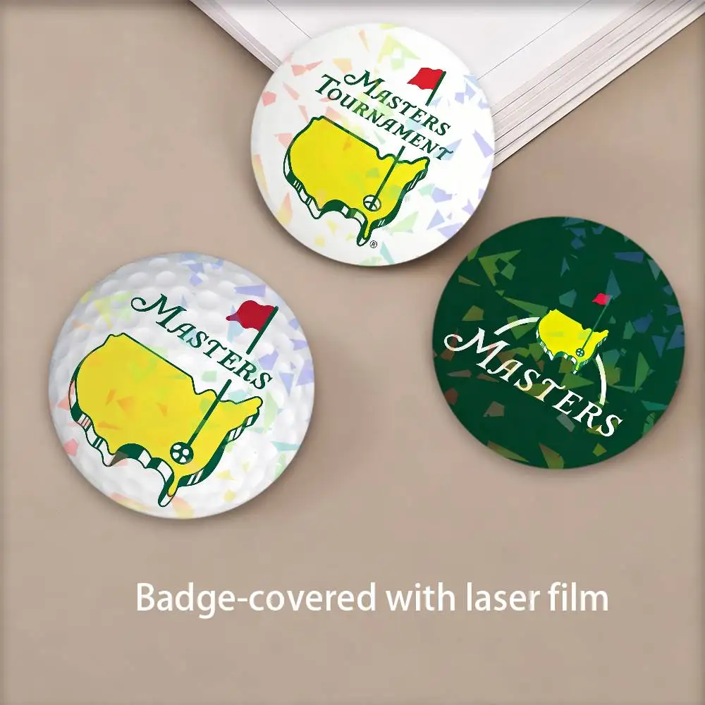 M-MaSters Brand G-Golf Fashion Badges Round Laser Badge Brooch Backpack Accessories