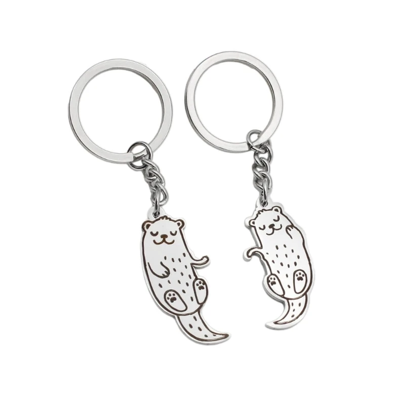 E0BF Otters Souvenir Keychain Functional Accessories Key Holder Suitable for Keys Bag