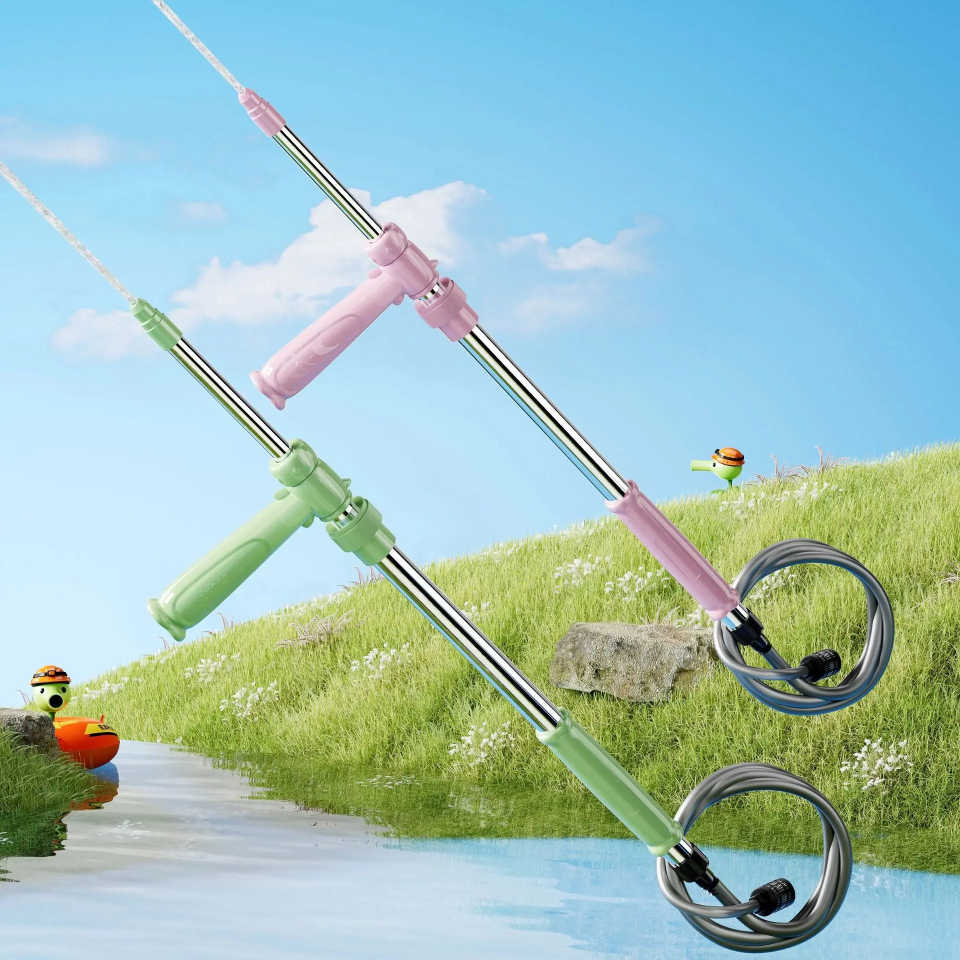 물총 여름 야외 스테인리스 물 스프레이 건 고압 범위 수영장 해변 물놀이 장난감 어린이 남아 여아