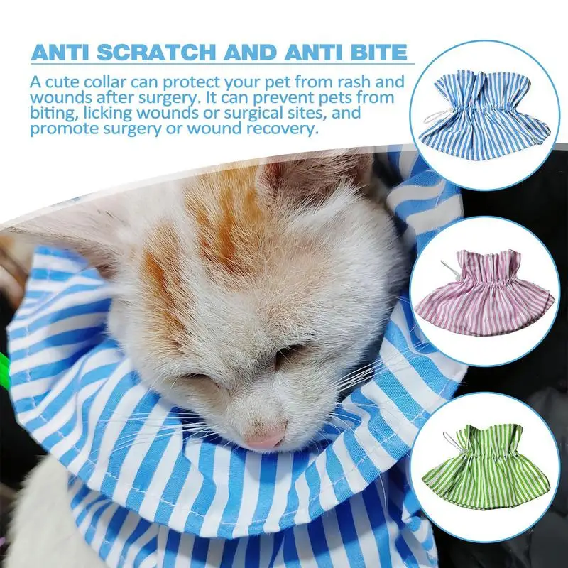 Collier élisabéthain en polyester doux pour chats, récupération, proximité, Wstring Design, confortable, protecteur, réglable, fournitures pour animaux de compagnie