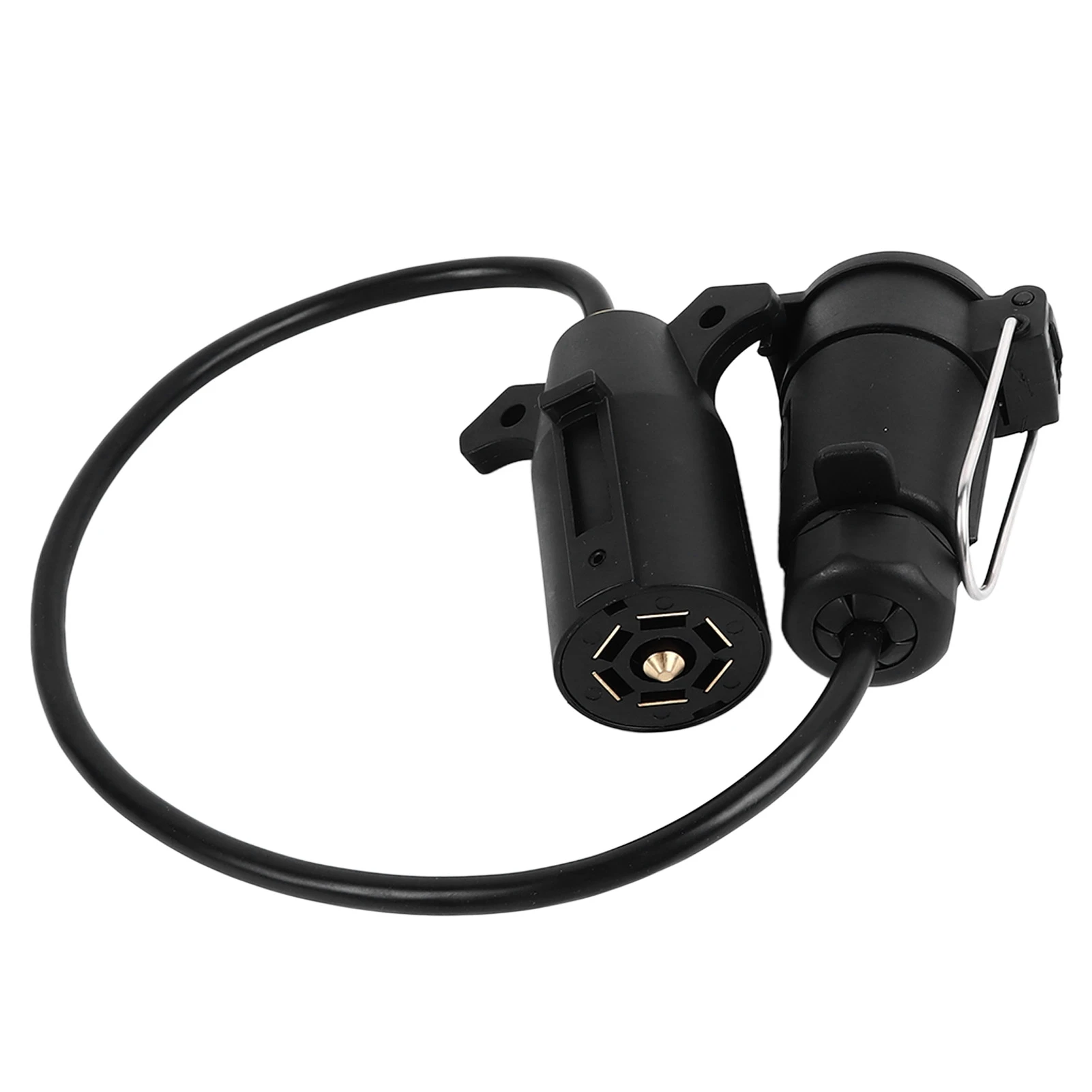 Trailer Plug Adapters 7 Pin Safe Reliable Durable Dual Head US to EU Trailer Plug for Car Sockets