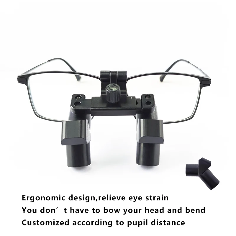 Burite New 3.5X Ergonomic Design 3.5X Ergo Prism Loupes Dental ENT Surgical IPD Customized Magnifying Glasses(ERGO-3.5X)
