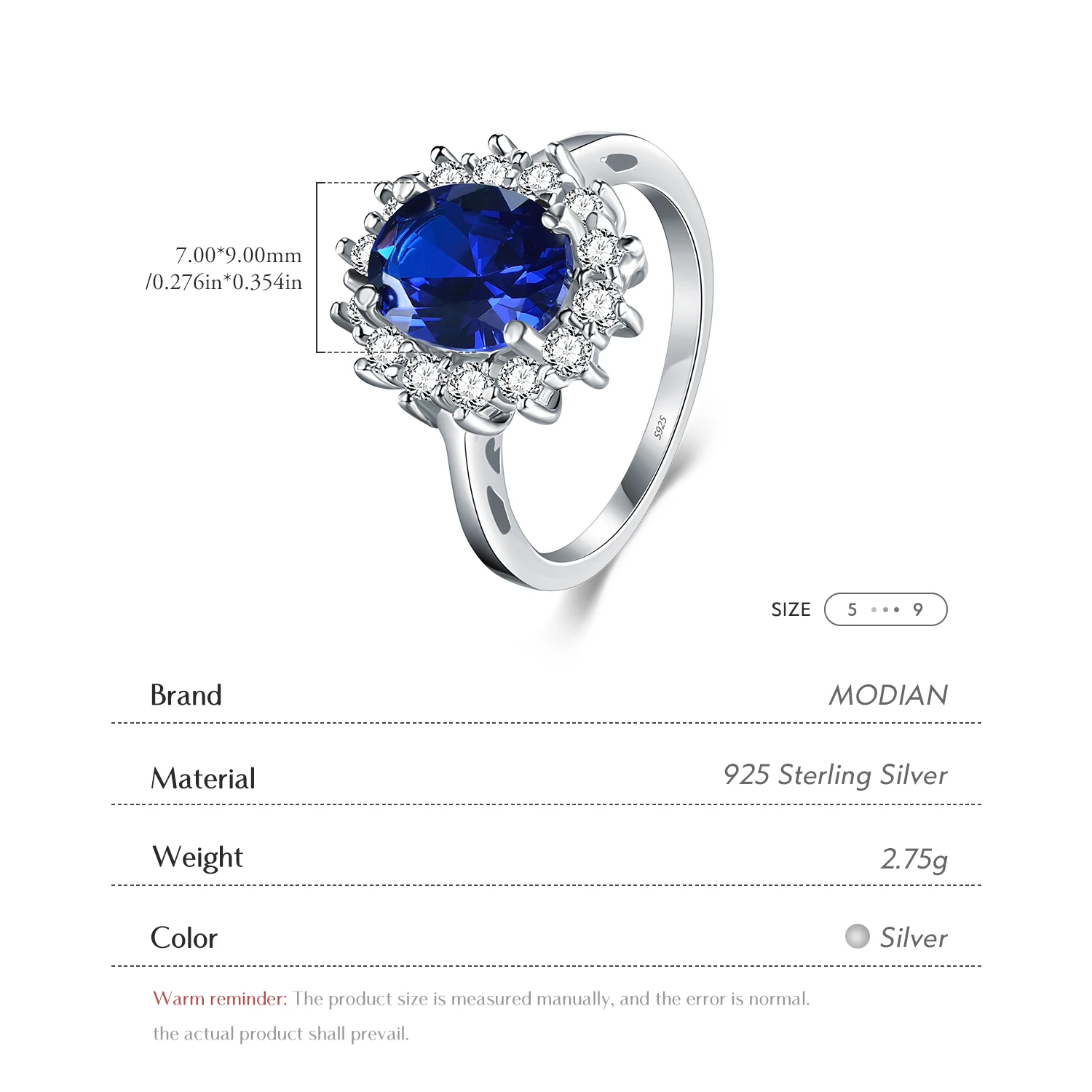 2.0Ct Fasion Real Solid 925 Sterling Silver Ring Fashion Women Gift 5A Zircon Jewelry Brand Wedding Engagement Silver Rings