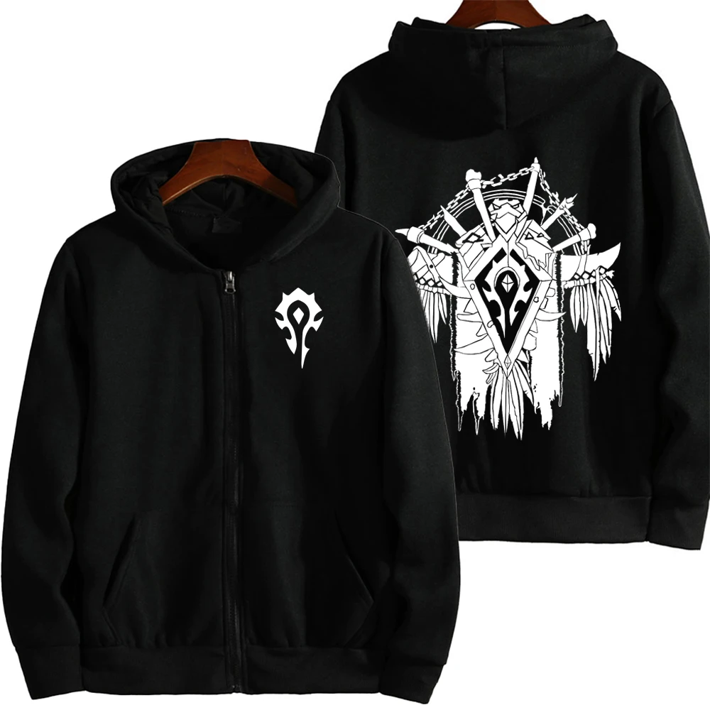 Para a horda homens zíper hoodie primavera outono feminino moletom de grandes dimensões 2026 nova moda casal jaquetas roupas topos