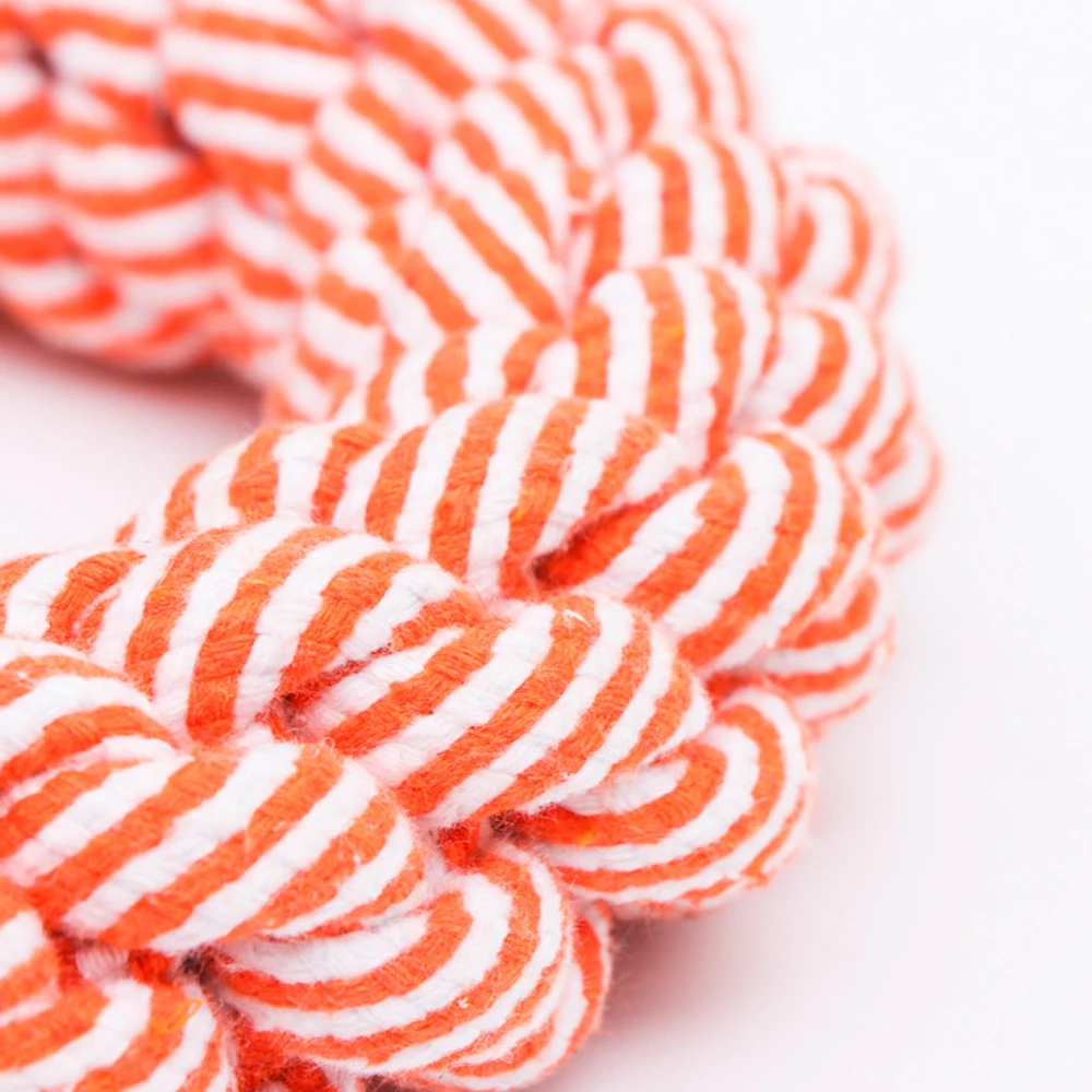 Dog Toy Carrot Knot Rope Ball Cotton Rope Puppy Cleaning Teeth Chew Toy Interactive Durable Braided Bite Resistant Pet Supplies