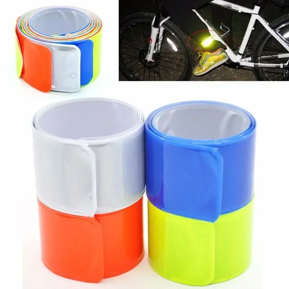 1PC Cycling Reflective Tape Strips Warning Wristband Outdoor Running Fishing Safe Bicycle Bind Pants Leg Strap Fluorescent Band