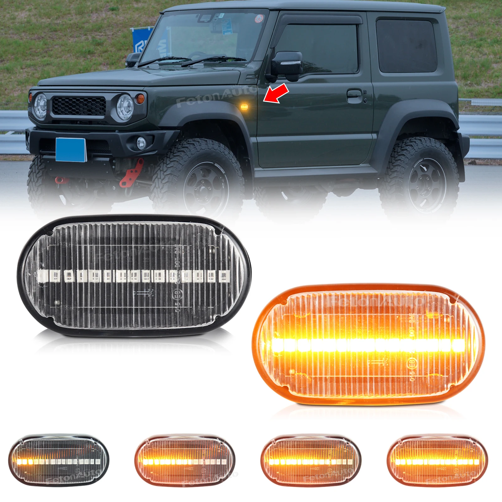 Dynamic LED Side Marker Turn Signal Indicator Repeater Light For Suzuki Jimny JB64W JB74W JB23W For Mazda For Chevrolet