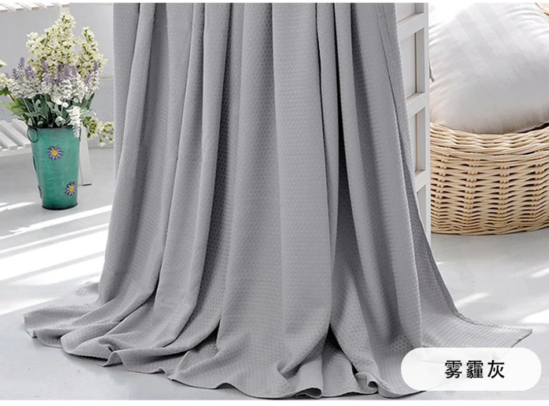 Bamboo Fiber Summer Blanket Lightweight Breathable Diamond Grid Air Condition Cooling Quilt Skin-friendly Duvet Ice Comforter
