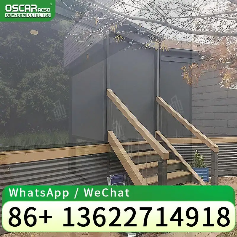 Motorised Wind Proof Outdoor Blinds Automatic Outdoor Blinds for Gazebo Pergola Rolling Blind