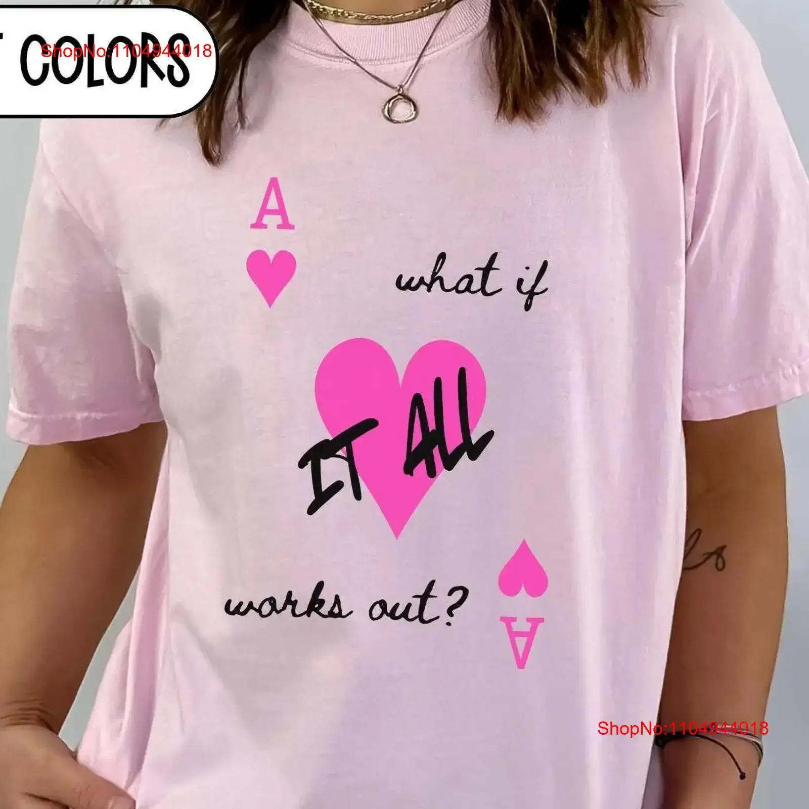 الآس من القلوب الملابس مصبوغ تي شيرت ماذا إذا كان الأمر كل شيء يعمل بشكل غريب محددة ملهمة إيجابية المشاعر خمر غسلها الموضة