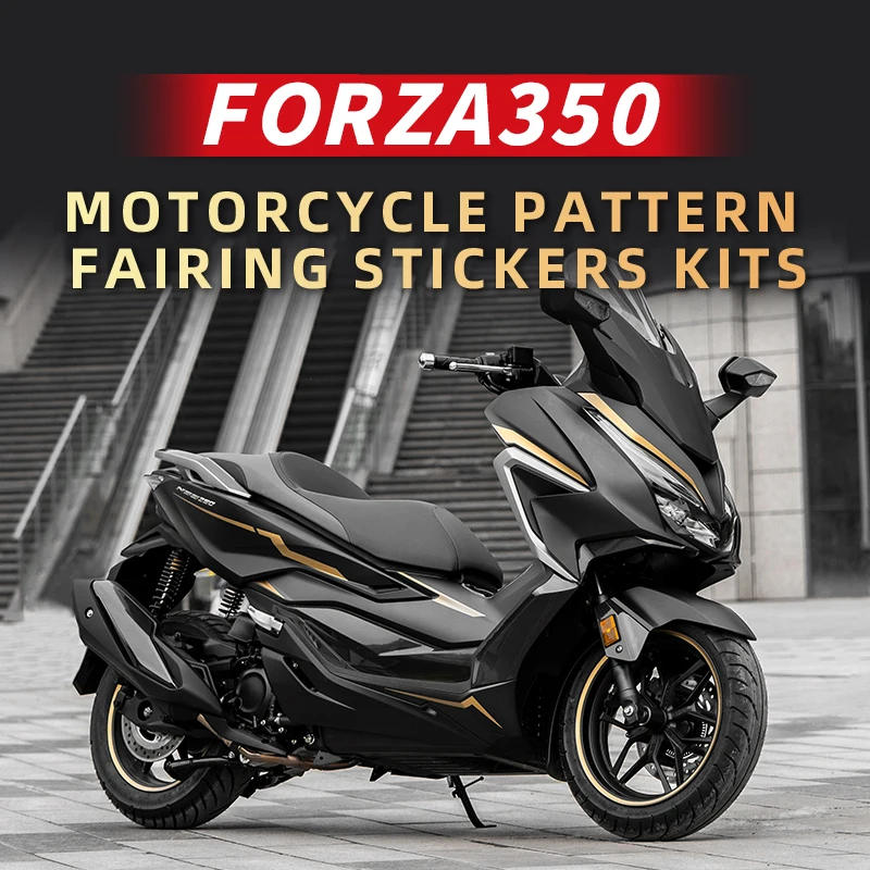 

Used for HONDA FORZA 350 Motorcycle Accessories The Line Pattern Printing Protection Stickers Faring Kits Paint Parts Area