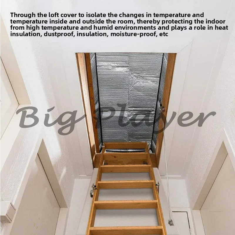 غطاء العلية العالمي للفصول الأربعة: غطاء عازل لمدخل الدرج غطاء غبار #6