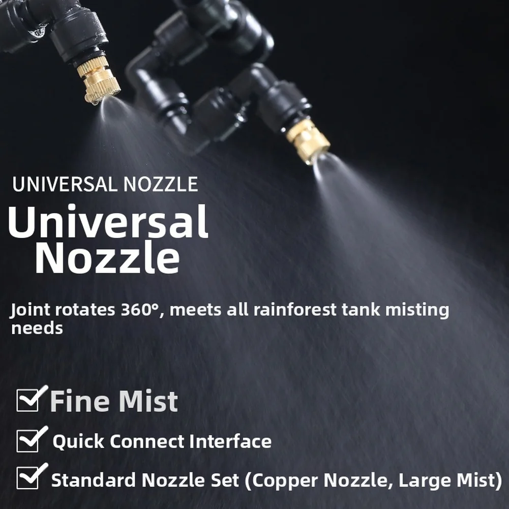 Copper Nozzle Fine Mist Sprayer with 360 Degree Rotation for Precise Plant Mist Application in Terrarium and Garden Settings