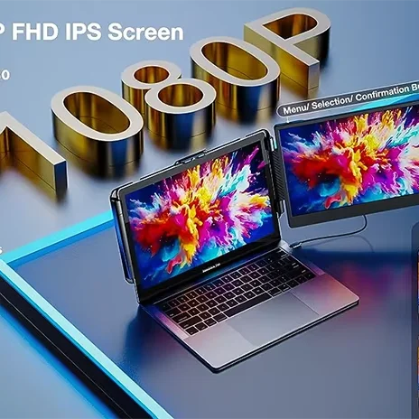 

Hot Selling Kwumsy S1 14\" FHD 1080P IPS Premium Dual Monitor Laptop Extender Fit for 13-17.3\" Laptops Compatible Win Mac