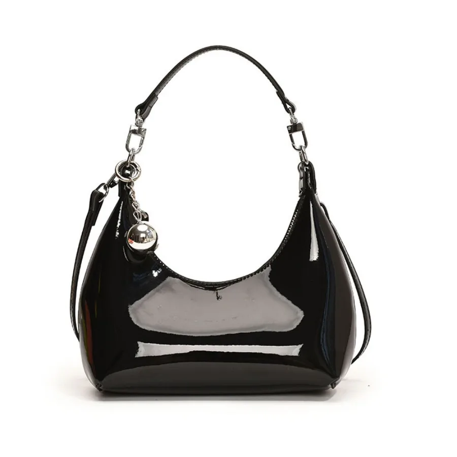 

Korean fashion texture simple casual niche design crescent armpit bag sense bell single shoulder crossbody women's bags