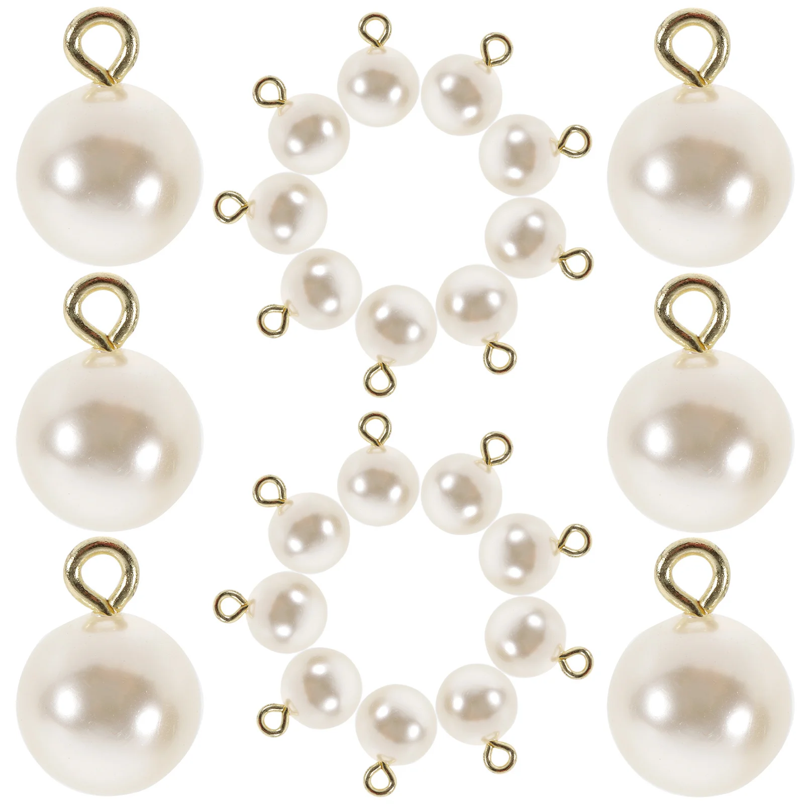 

100Pcs Faux Pearl Hanging Charms DIY Jewelry Making Pendants Necklace Bracelets Decorative Craft Accessories Necklace Charms