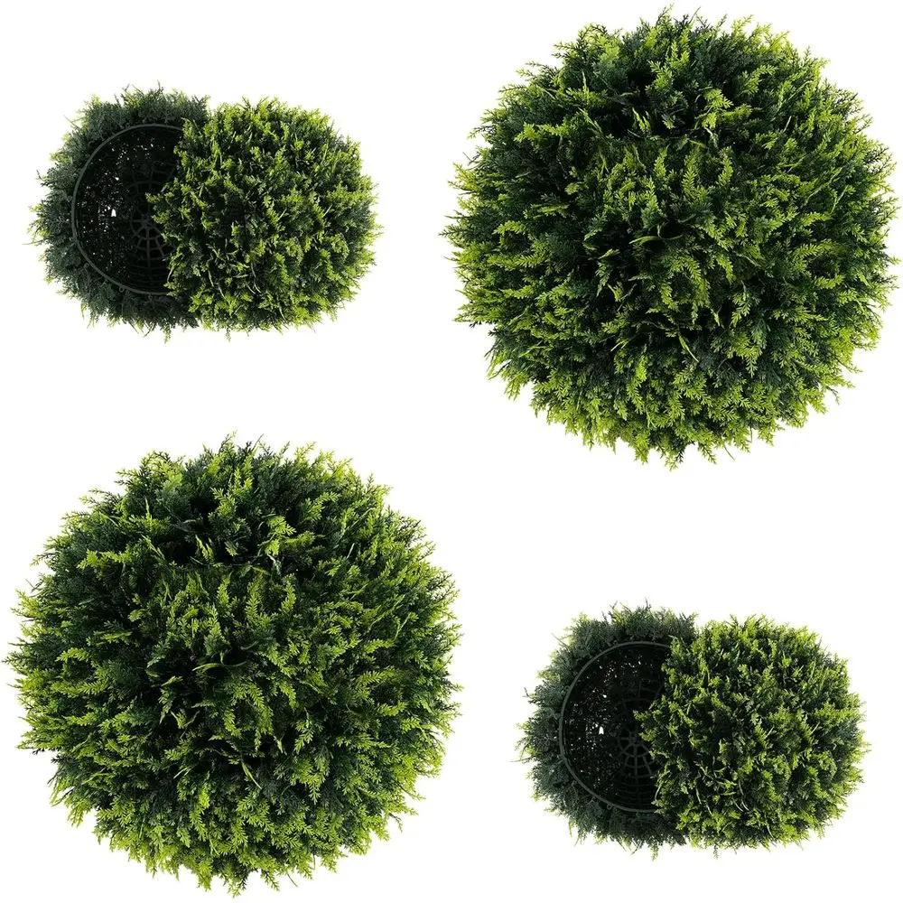 

Пара из 18 искусственных топиарных шаров, уличные декоративные шары кипариса для входной двери, крыльца, заднего двора, балкона, патио, сада,