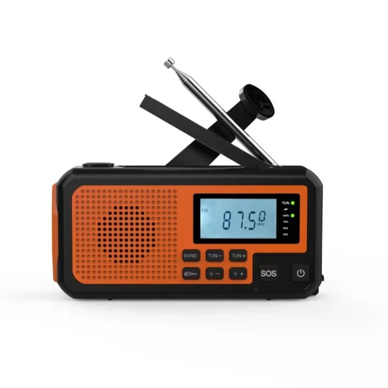 Emergency Radio 4000mah Hand Crank Solar NOAA Weather Radio AM/FM Portable Battery Operated Radio SOS Alert for Home Survival