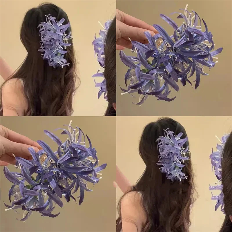 

Vacation Style Flower Hair Claws For Women Vintage Artificial Flower Bridal Hair Clips Headdress Wedding Hair Accessories