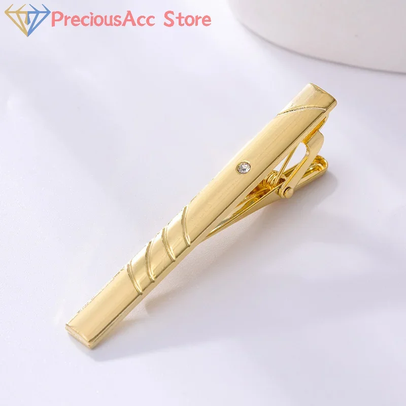 

Men Wedding Necktie Tie Clasp Clip New Metal Gold Color Tie Clip For Gentleman Ties Bar Tie Pin For Men's Accessories