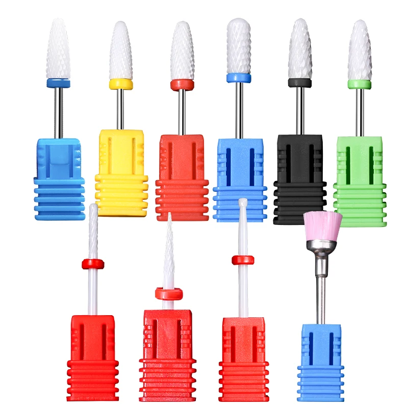 Nail Drill Bits Set Ceramic Milling Cutters Manicure Sander Machine Professional Lathe Strawberries Gel Polish Removal Tip