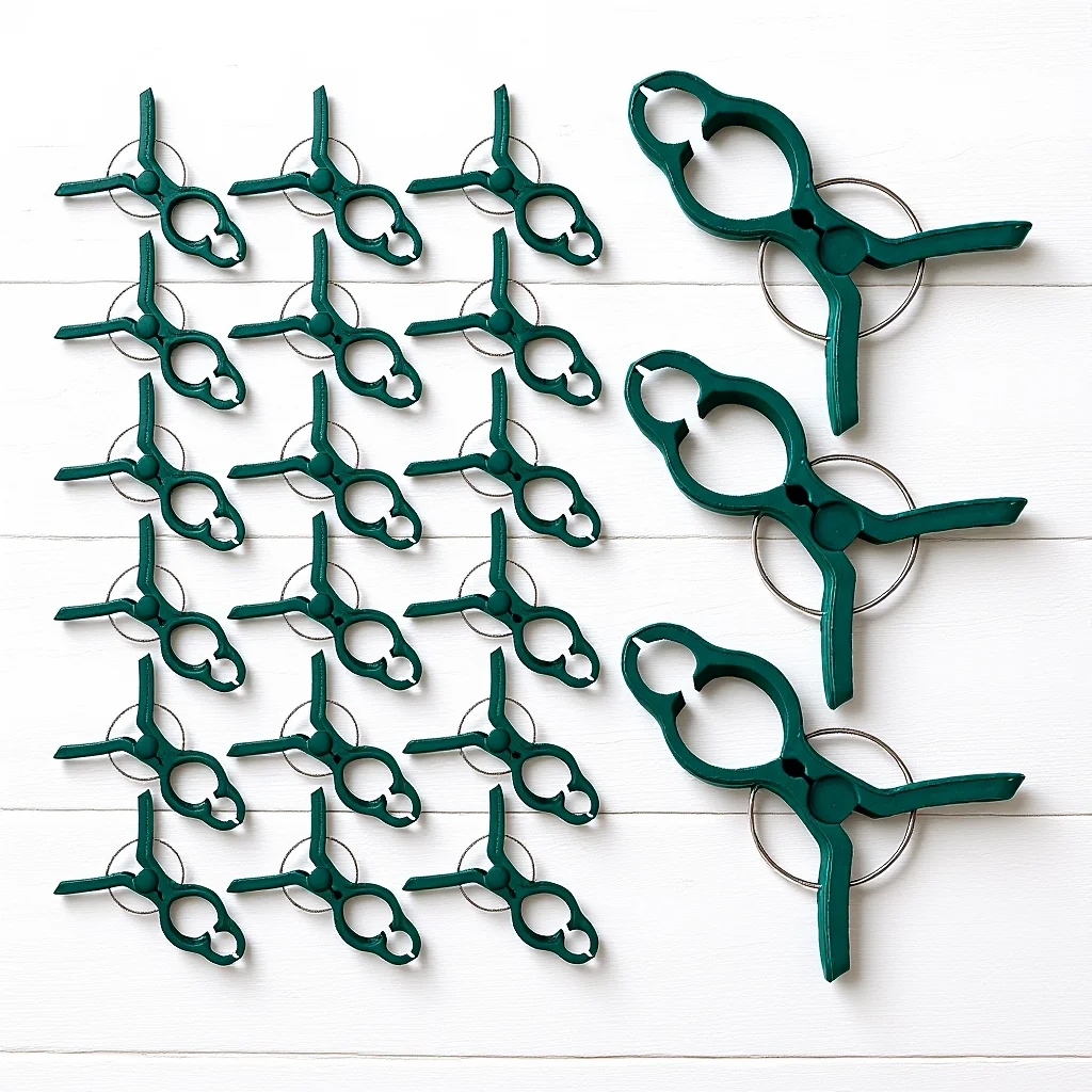

50pcs Plastic Plant Support Garden Clamps Stem Fixing Tools For Climbing Plants Durable Garden Supplies Orchid Vine Clamp