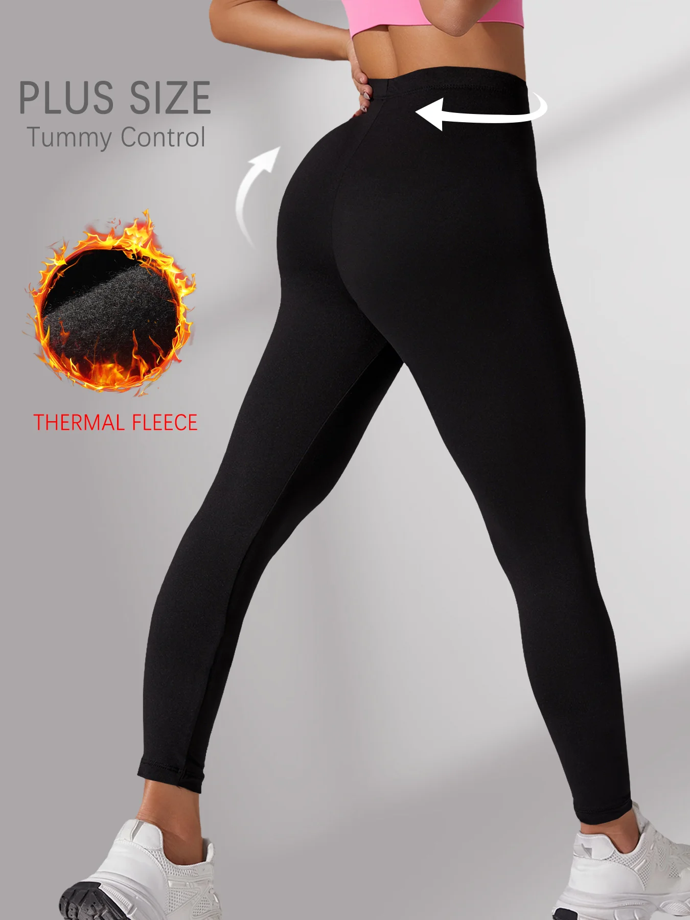 سراويل ضيقة مبطنة بالصوف فائقة النعومة للنساء، سراويل دافئة حرارية للتمرين واليوجا والجري في الشتاء البارد