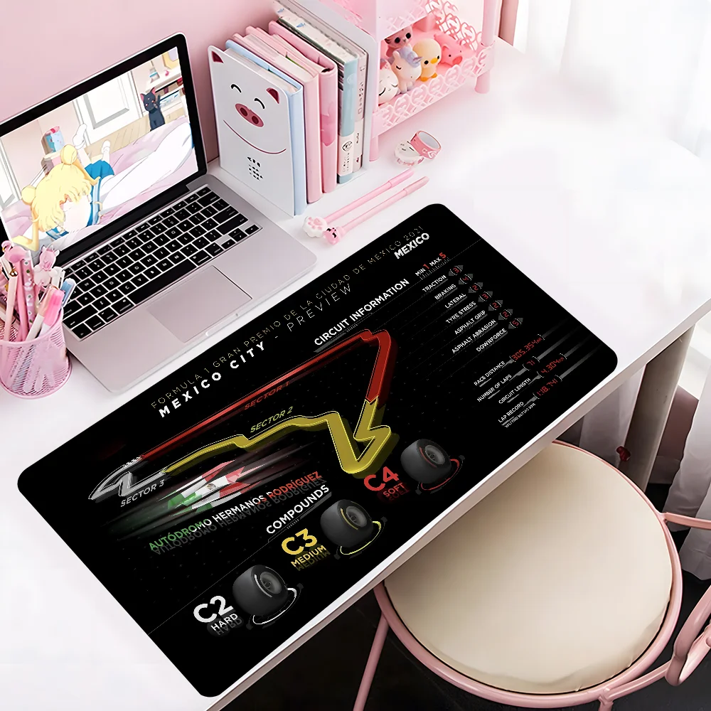 

Формула 1, стажевая дорожка, картина, коврик для мыши F1, противоскользящий коврик для мыши, коврик с прошитыми краями, игровой коврик для ноутбука ​ Клавиатура