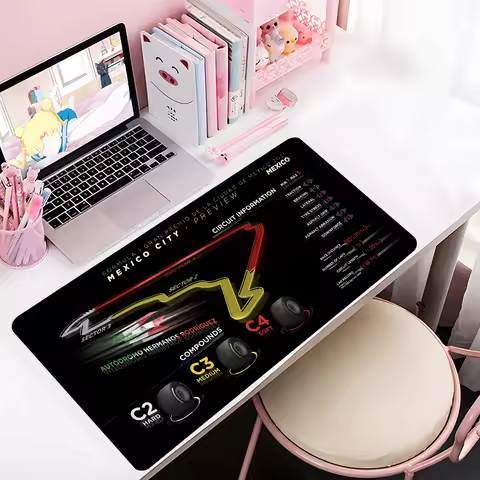 Formula 1 Internationa Track Circuit Painting F1 Mousepad Anti-Slip Mouse Pad Stitched Edges Mat Laptop Gaming​ Keyboard Pad