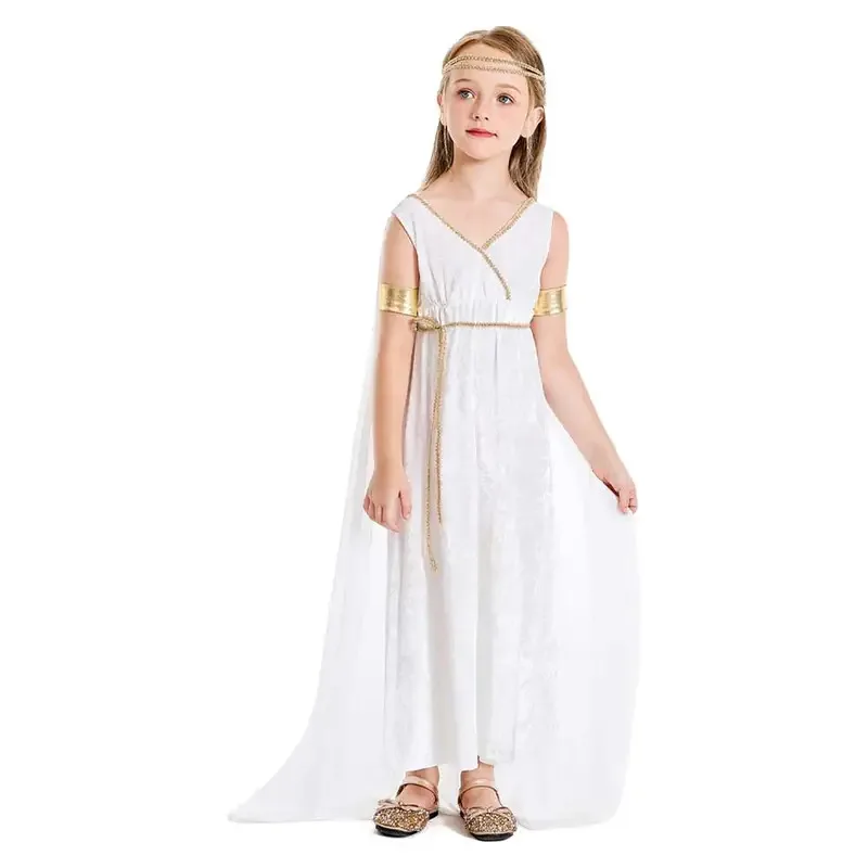 الجملة الآلهة اليونانية تأثيري طفل الفتيات دور اللعب المرحلة زي الاطفال لعب الأدوار ملابس الأطفال الخيال ملابس للحفلات