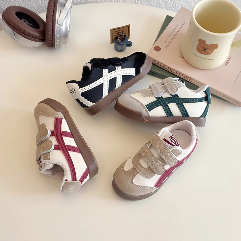 

2025 New Autumn Children Shoes Leather Breathable Kids Casual Student Running Shoes Non-slip Fashion Toddler Girls Boys Sneakers