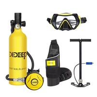 DIDEEP X4000Pro  Scuba Diving Oxygen Tank, Cylinder Set, Hand Pump, Snorkeling Breath, Aquatic Game Equipment, 1L