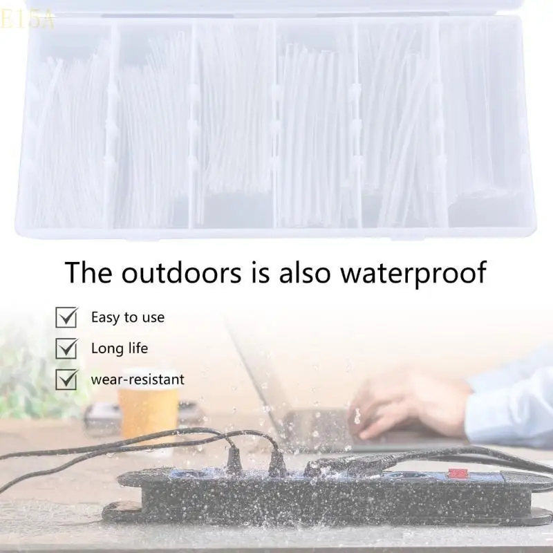 

E15A 150Pcs Clear Heat Shrink Tubing 2:1 Waterproof Insulation Wire